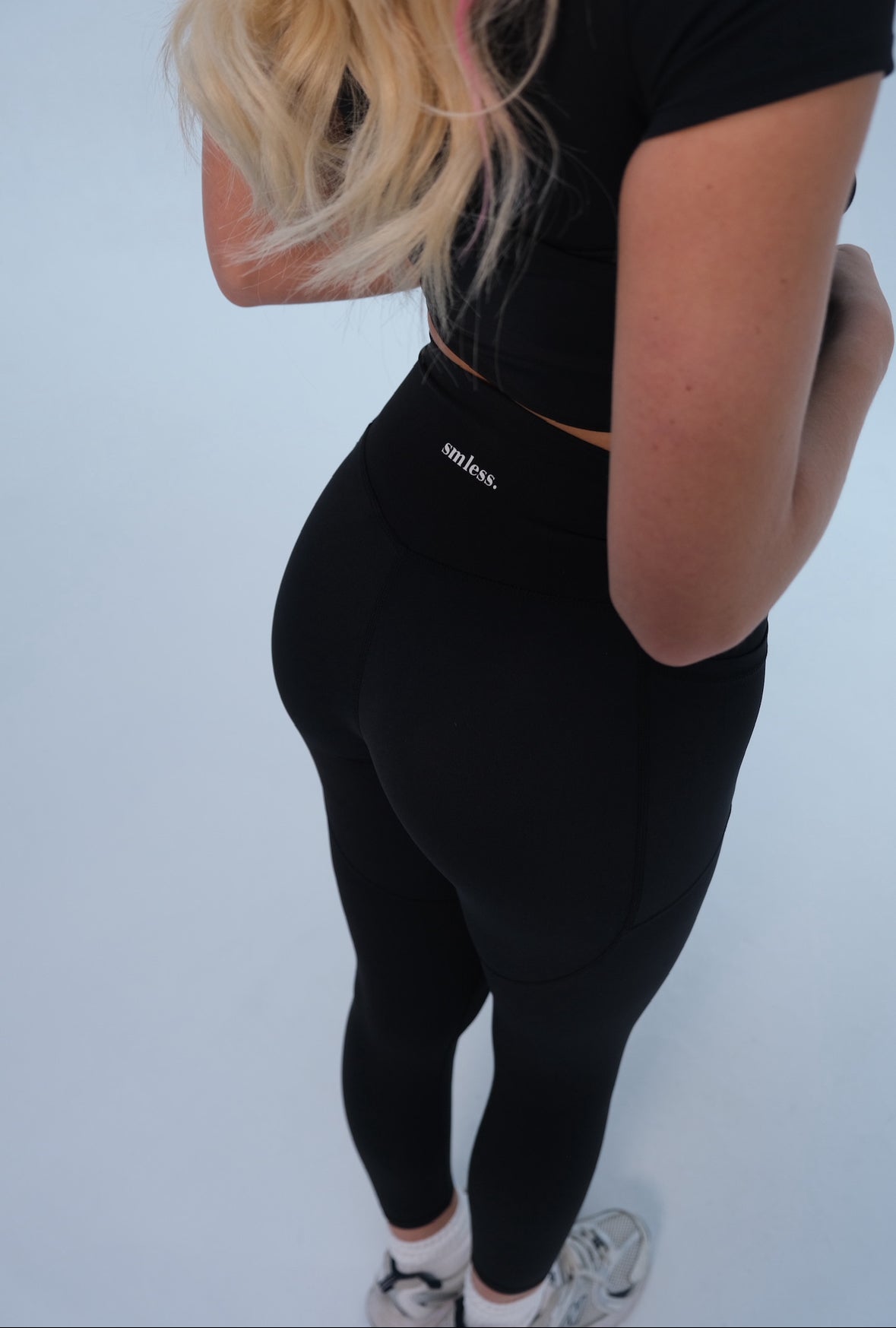 Seamless High Waisted Yoga Leggings - Black