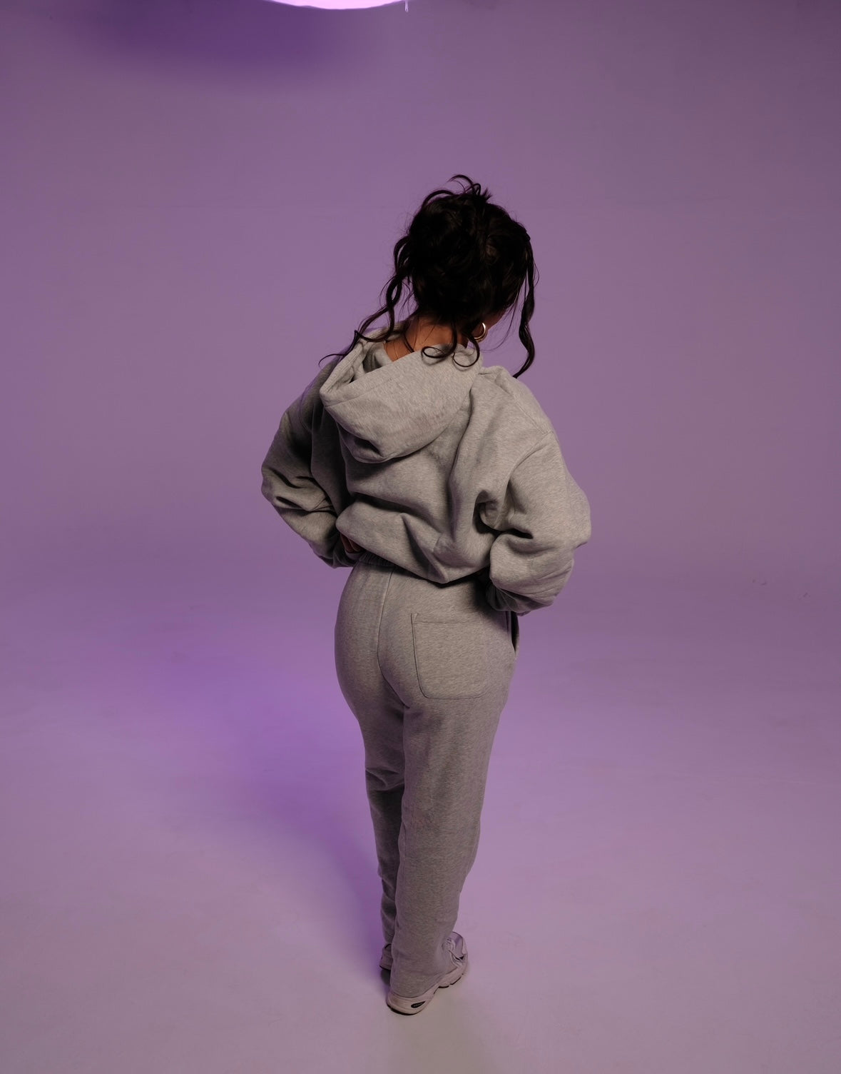 Oversized Boyfriend Hoodie - Grey Marl