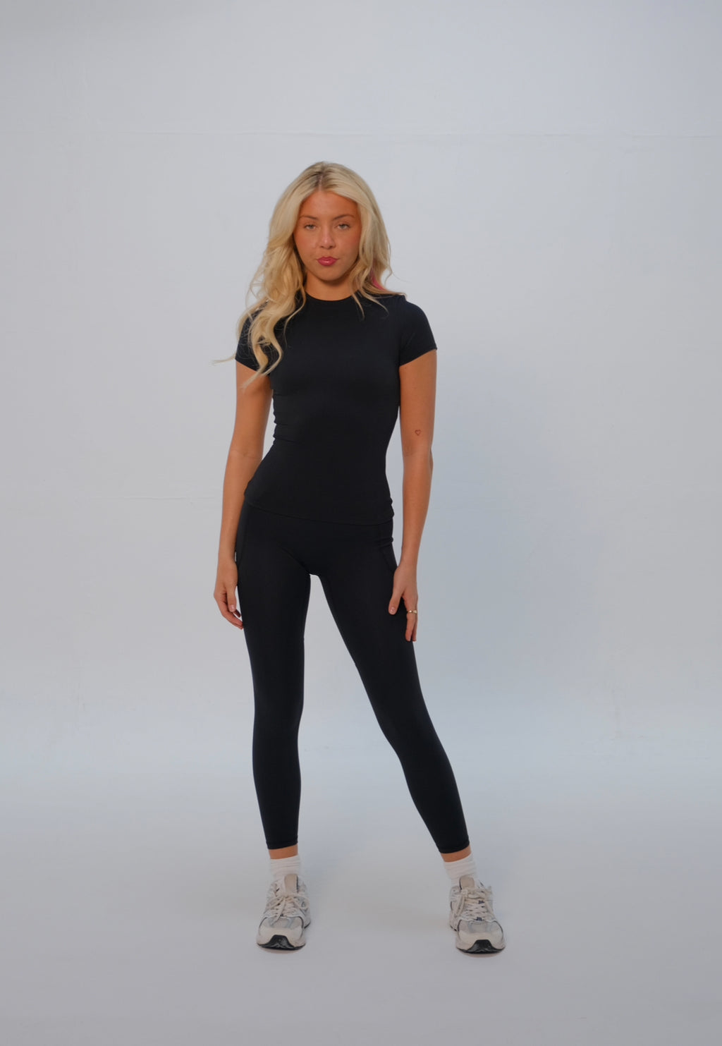 Seamless High Waisted Yoga Leggings - Black