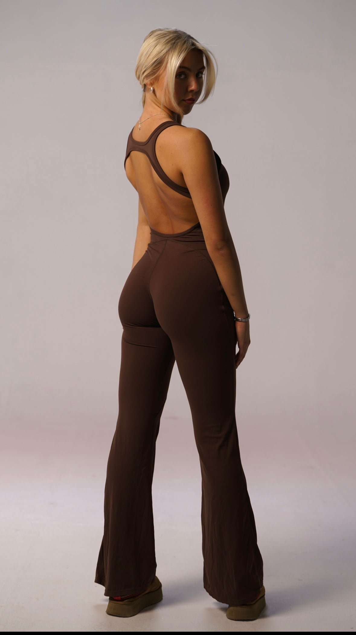 Seamless Snug Jumpsuit - Chocolate