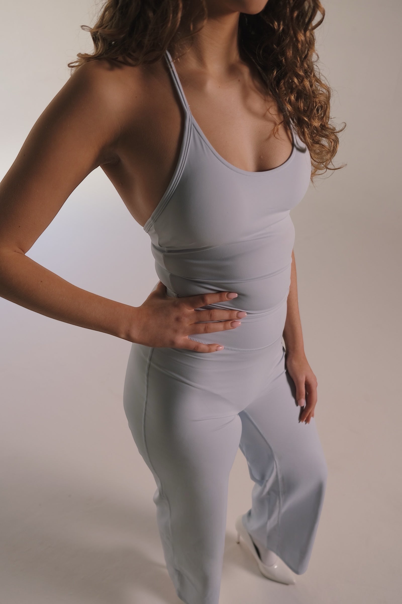 Seamless Sculpt Flares in Baby Blue