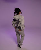 Oversized Boyfriend Hoodie - Grey Marl