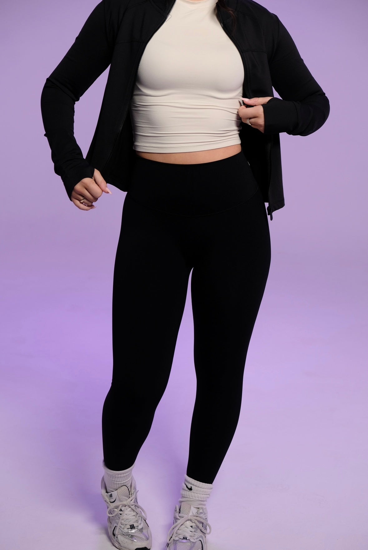 Seamless Zip Jacket - Black