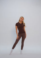 Seamless Running Tee in Brown