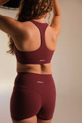 Seamless Racerback Cupped Bra in Burgundy