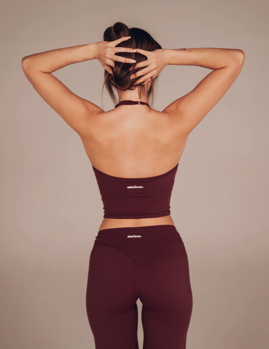 Halter Neck Adjustable Vest - Burgundy
