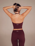 Halter Neck Adjustable Vest - Burgundy