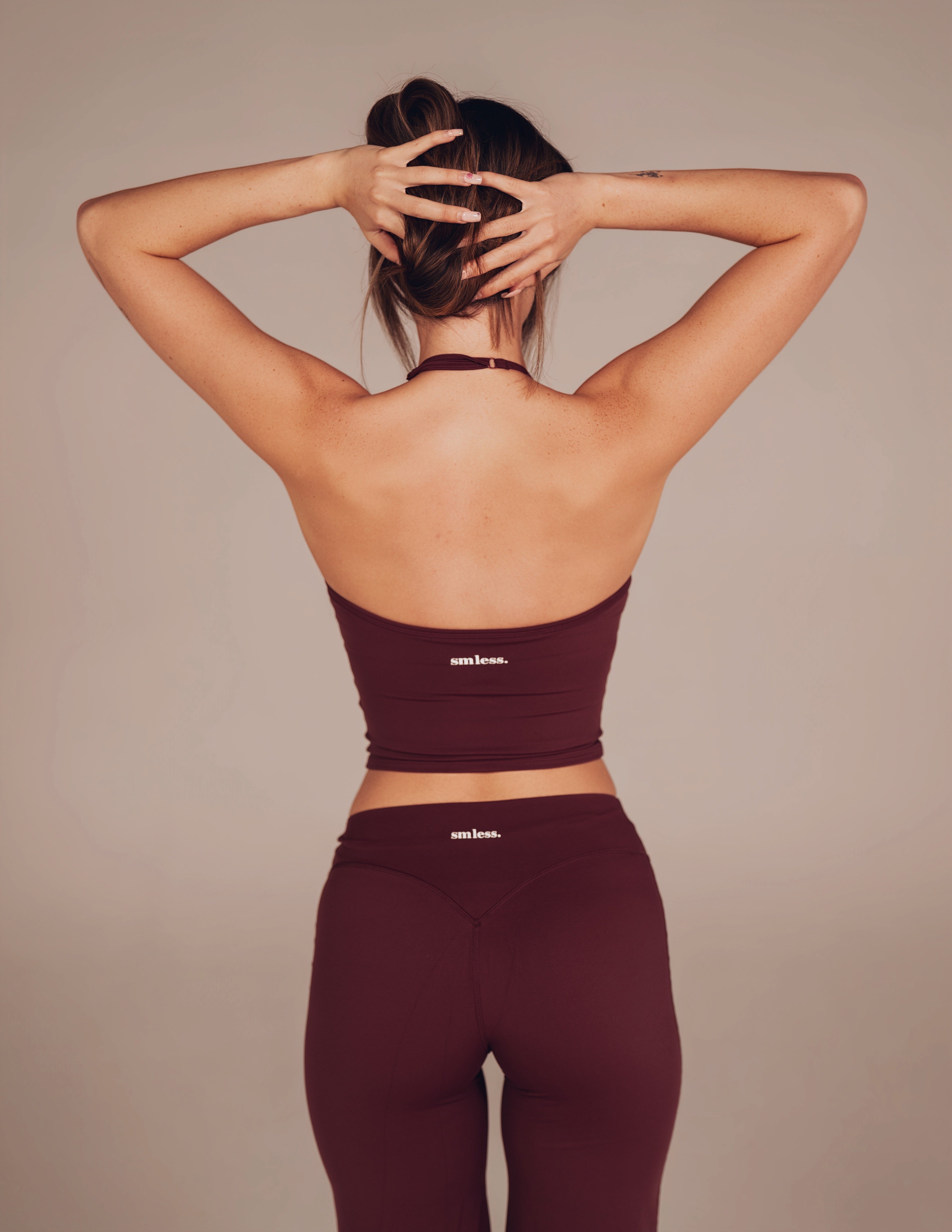 Halter Neck Adjustable Vest - Burgundy