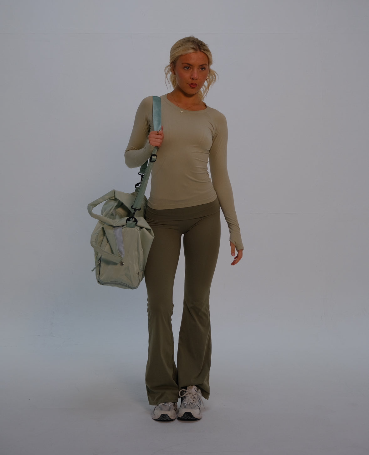 Seamless Long Sleeve Running Top - Olive