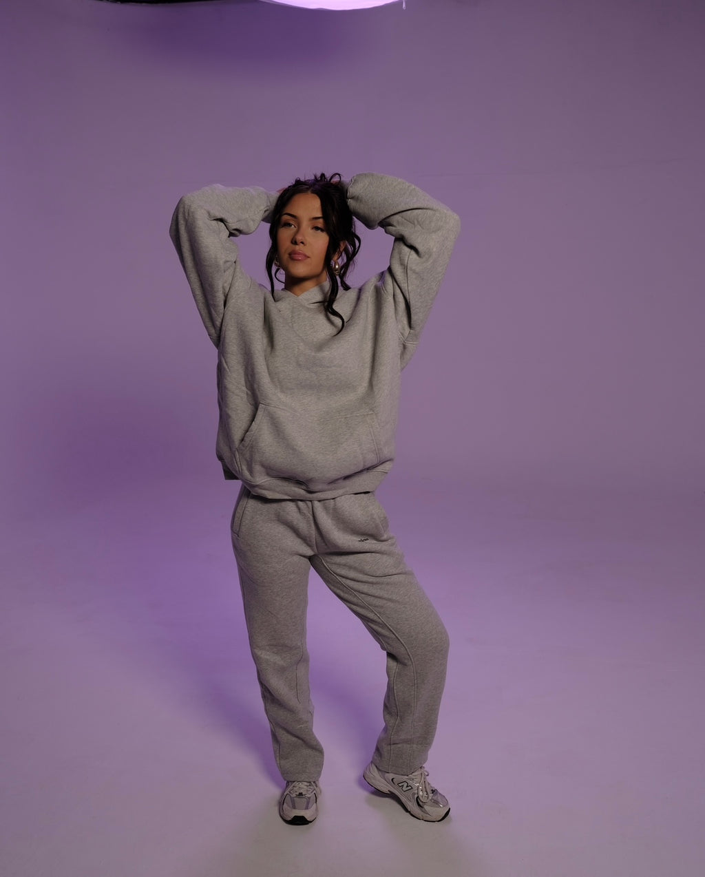 Straight Leg Joggers - Grey Marl