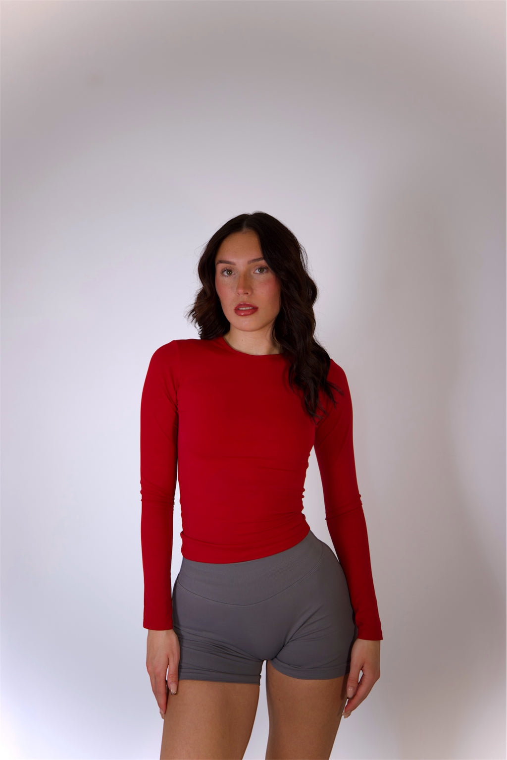 Seamless Long Sleeve Top - Cherry