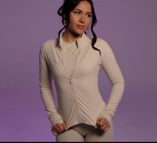 Seamless Zip Jacket - Crème