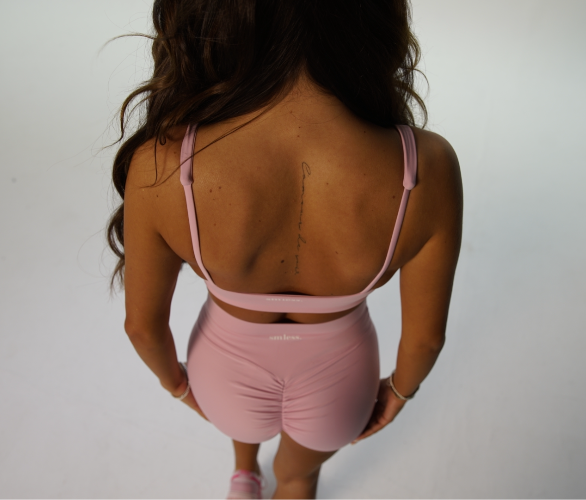 Seamless Scrunch Booty Shorts - Pink