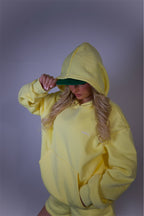 Oversized, Lightweight Boyfriend Hoodie - Yellow (Leaving Soon!)