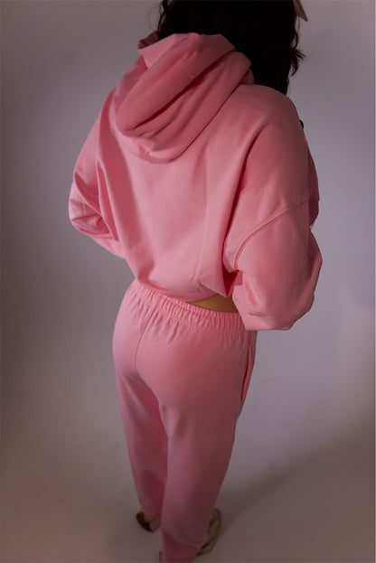 Oversized Boyfriend Hoodie - Pink