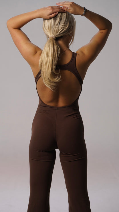 Seamless Snug Jumpsuit - Chocolate