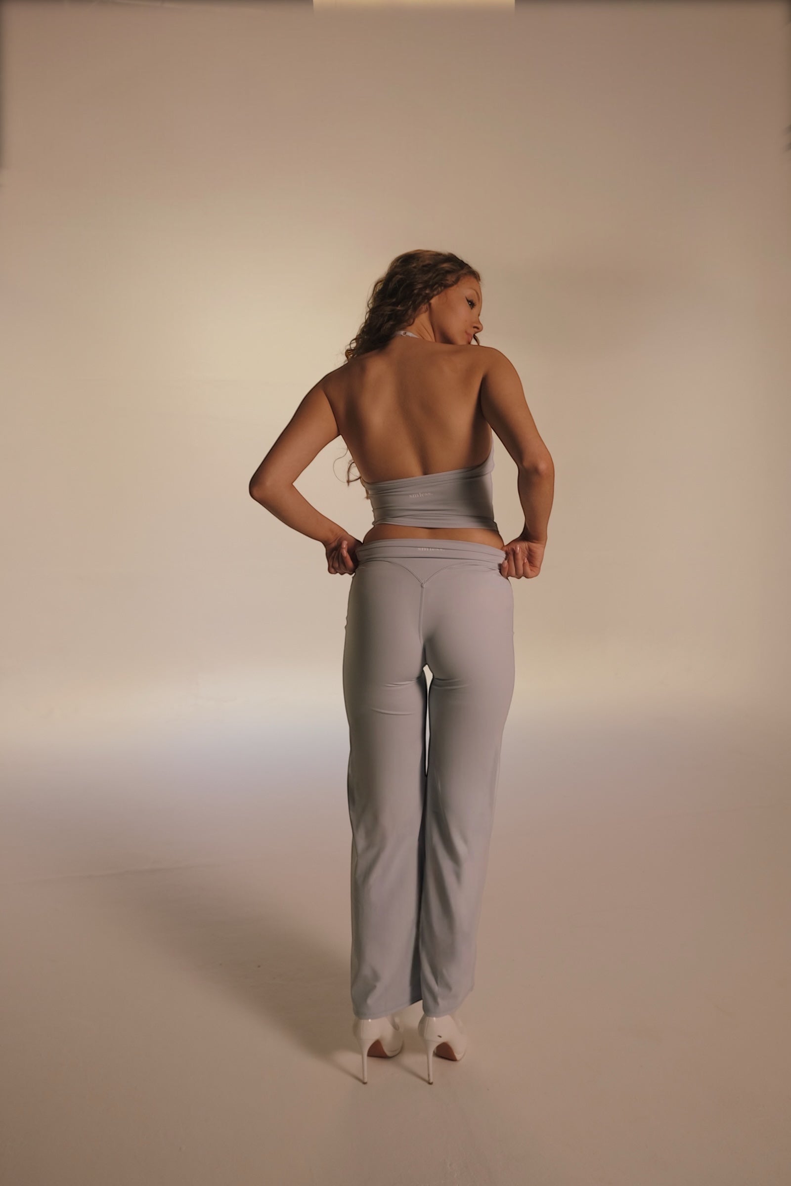 Seamless Sculpt Flares in Baby Blue