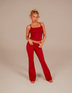 Seamless Adjustable Strap Vest - Ruby Red