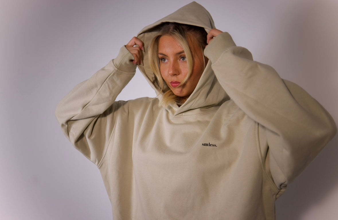Oversized Boyfriend Hoodie - Beige