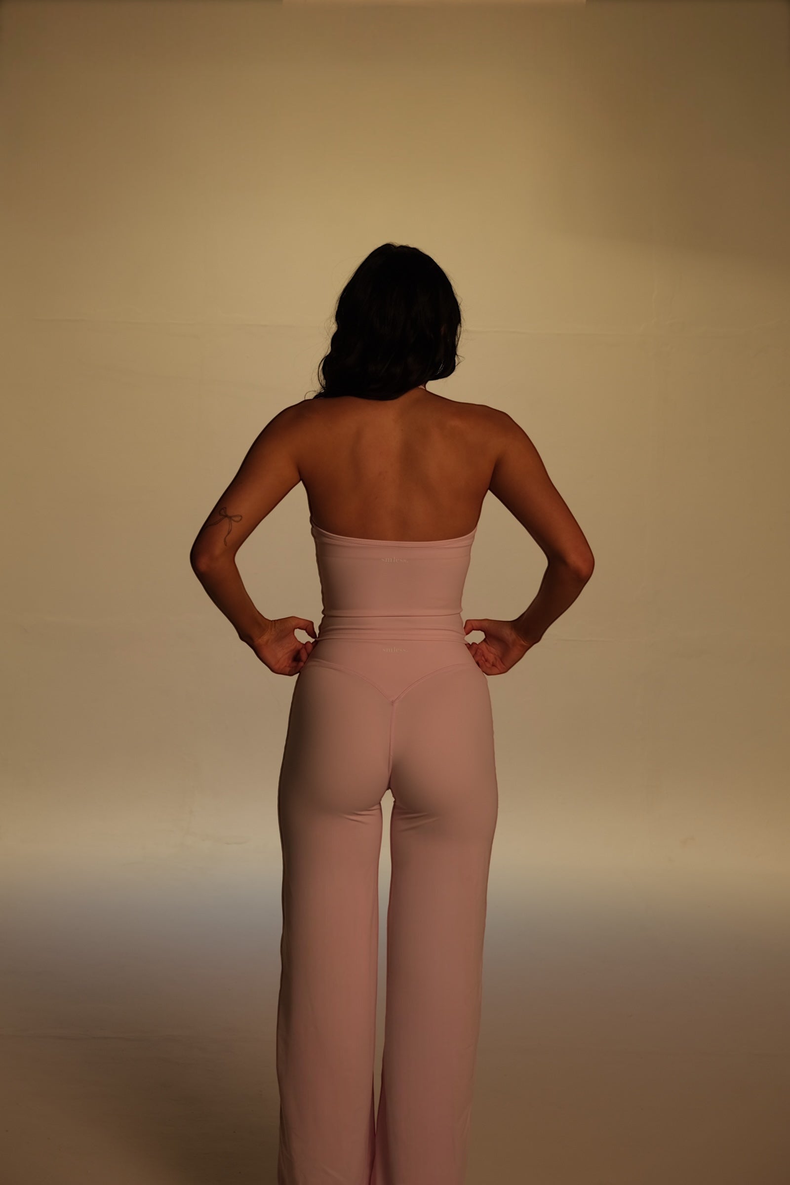 Seamless Adjustable Halter Vest in Baby Pink