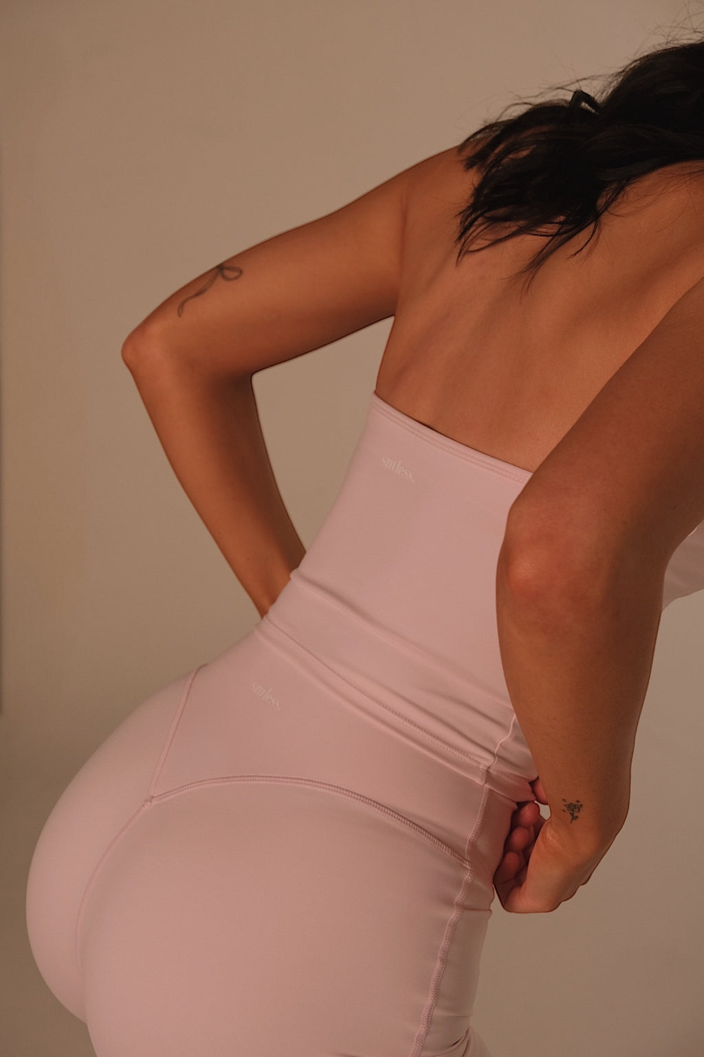 Seamless Flared Bottoms in Baby Pink