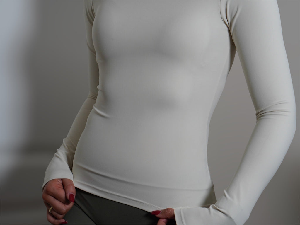 Seamless Long Sleeve Top - Creme