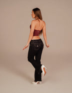 Halter Neck Adjustable Vest - Burgundy