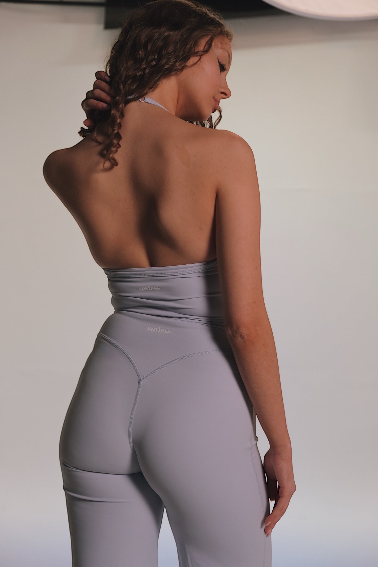 Seamless Adjustable Halter Vest in Baby Blue