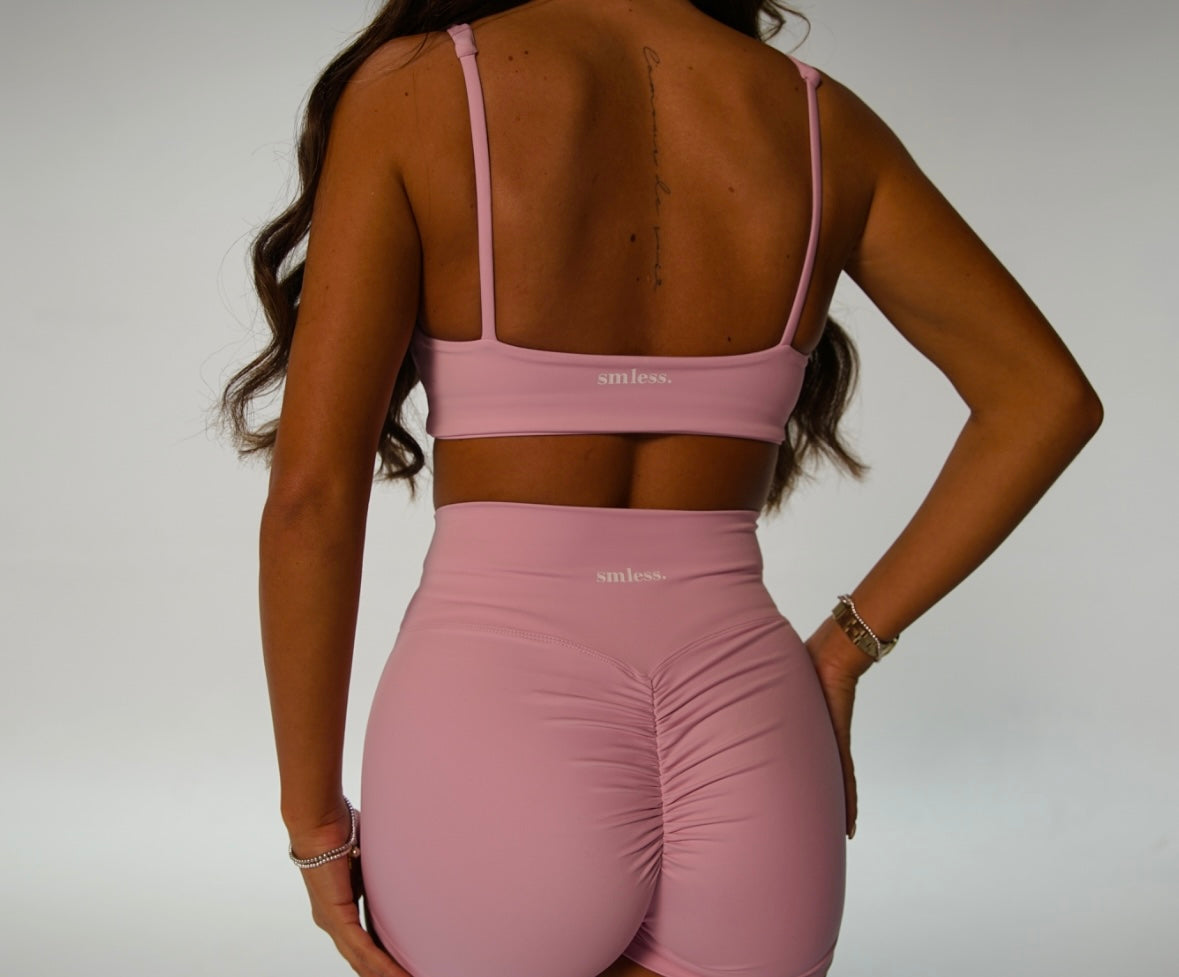 Seamless Scrunch Booty Shorts - Pink