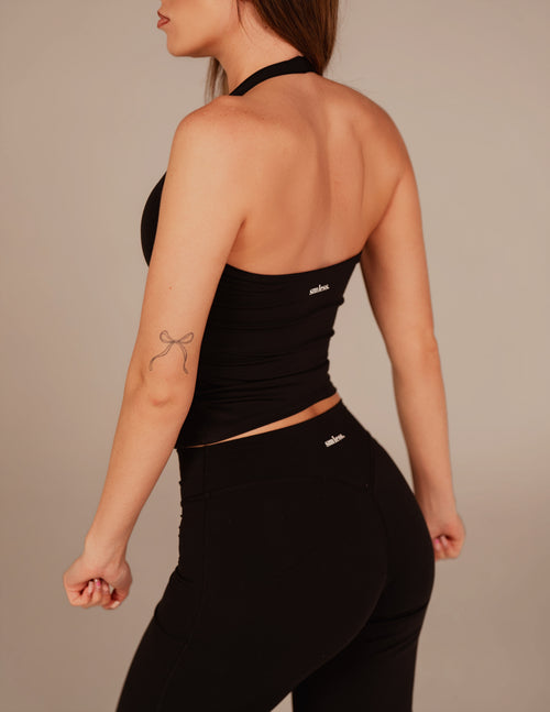 Halter Neck Vest - Black