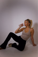 Cross Back Strap Vest - Beige