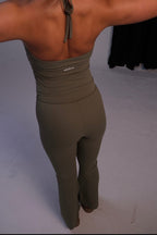 Backless Halter Vest - Khaki
