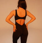 Seamless Scrunch Jumpsuit - Black