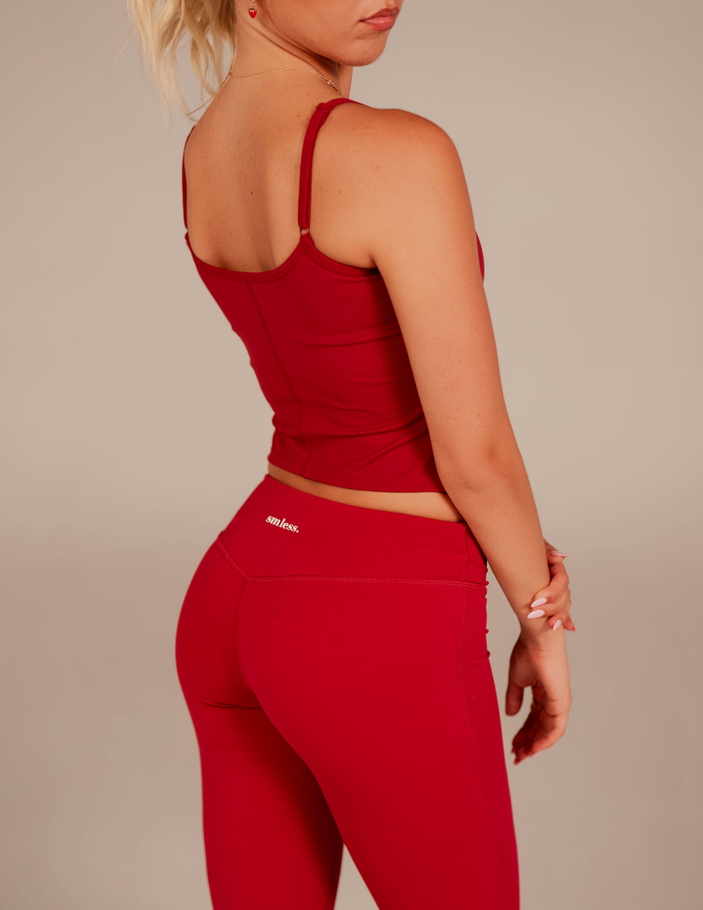 Seamless Adjustable Strap Vest - Ruby Red