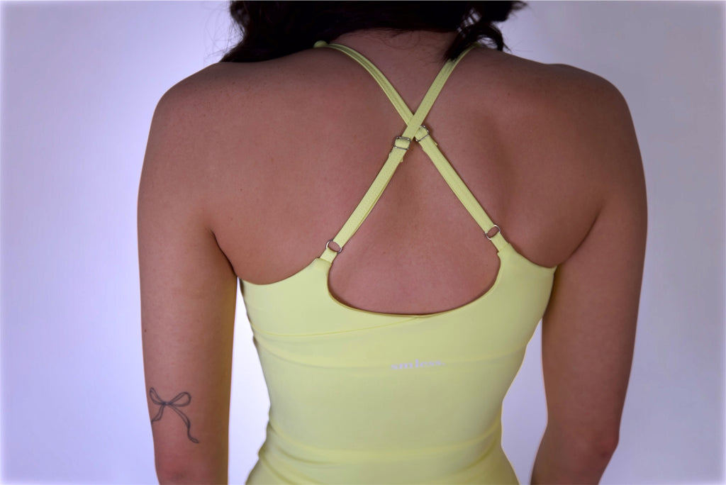 Cross Back Strap Vest - Yellow