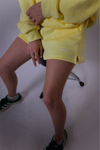 Oversized Lightweight Boyfriend Jogger Shorts - Yellow
