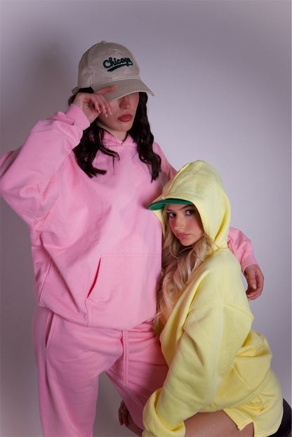 Oversized Boyfriend Hoodie - Pink