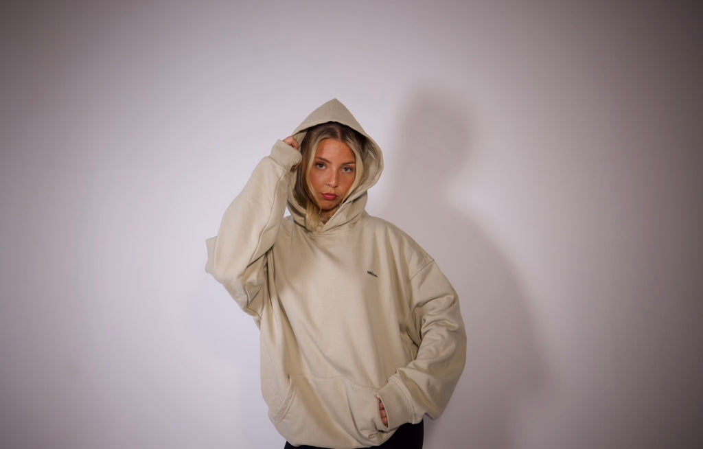 Oversized Boyfriend Hoodie - Beige