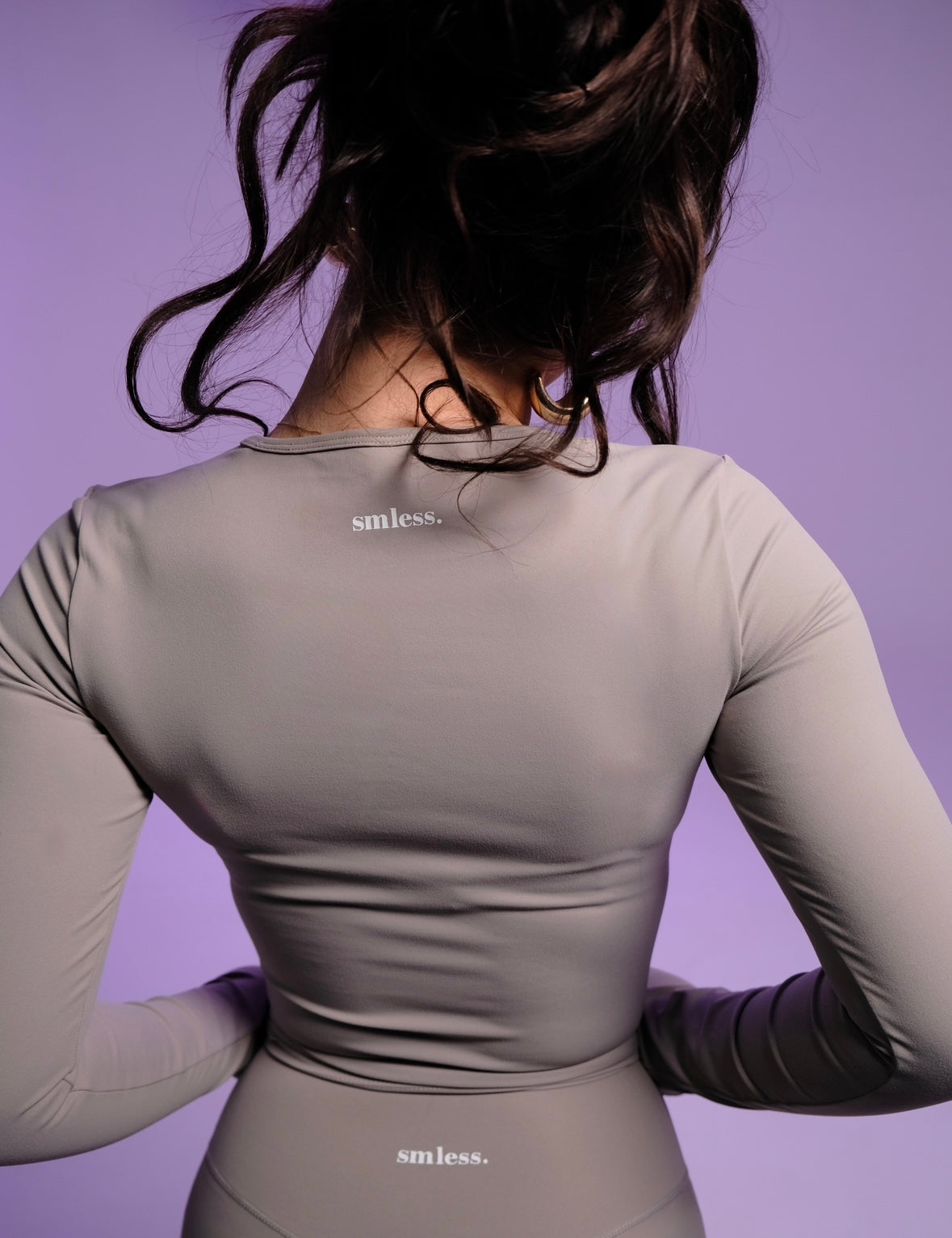 Long Sleeve Seamless Top - Grey