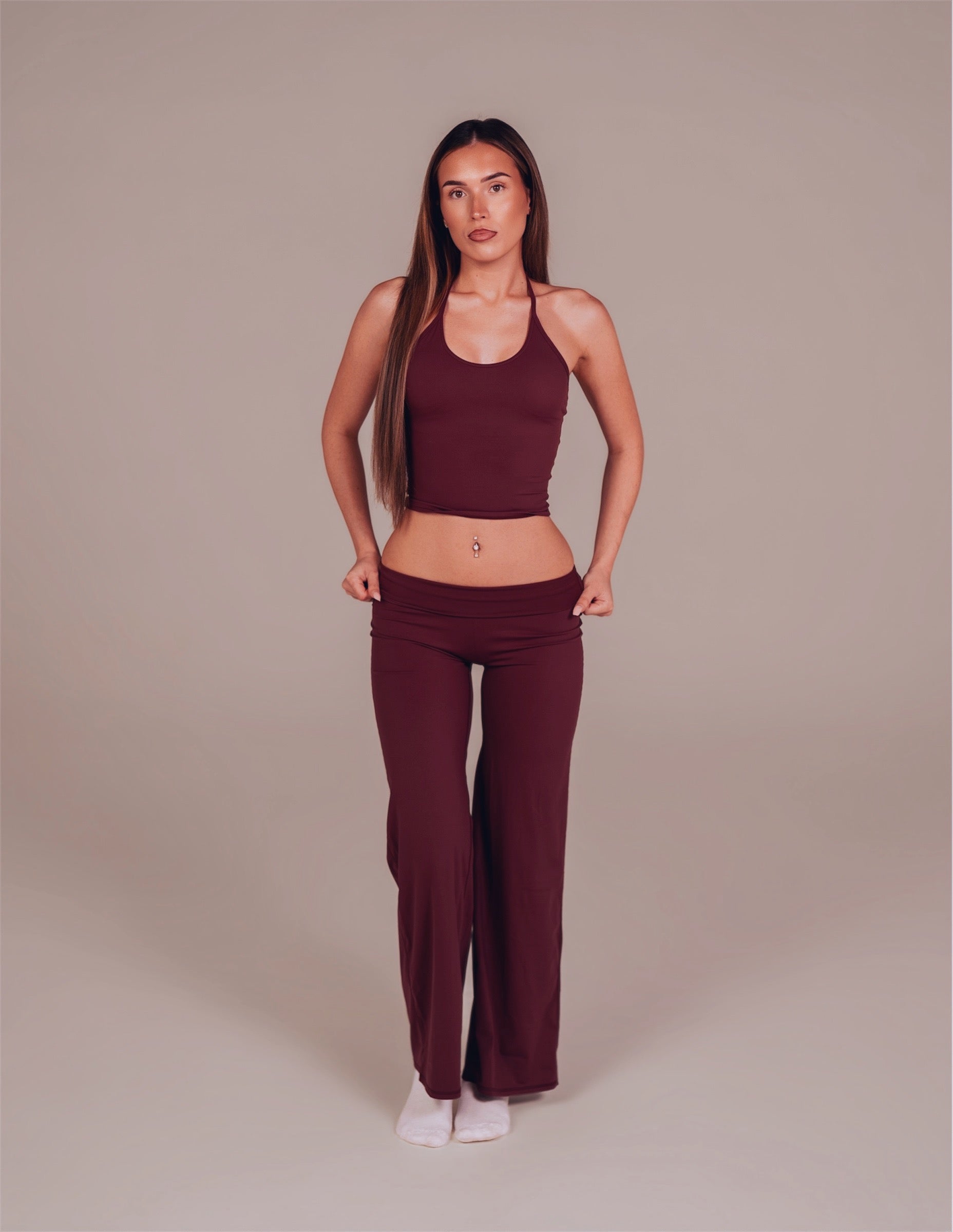 Seamless Sculpt Flares - Burgundy