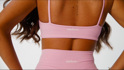 Seamless Strap Sports Bra - Pink