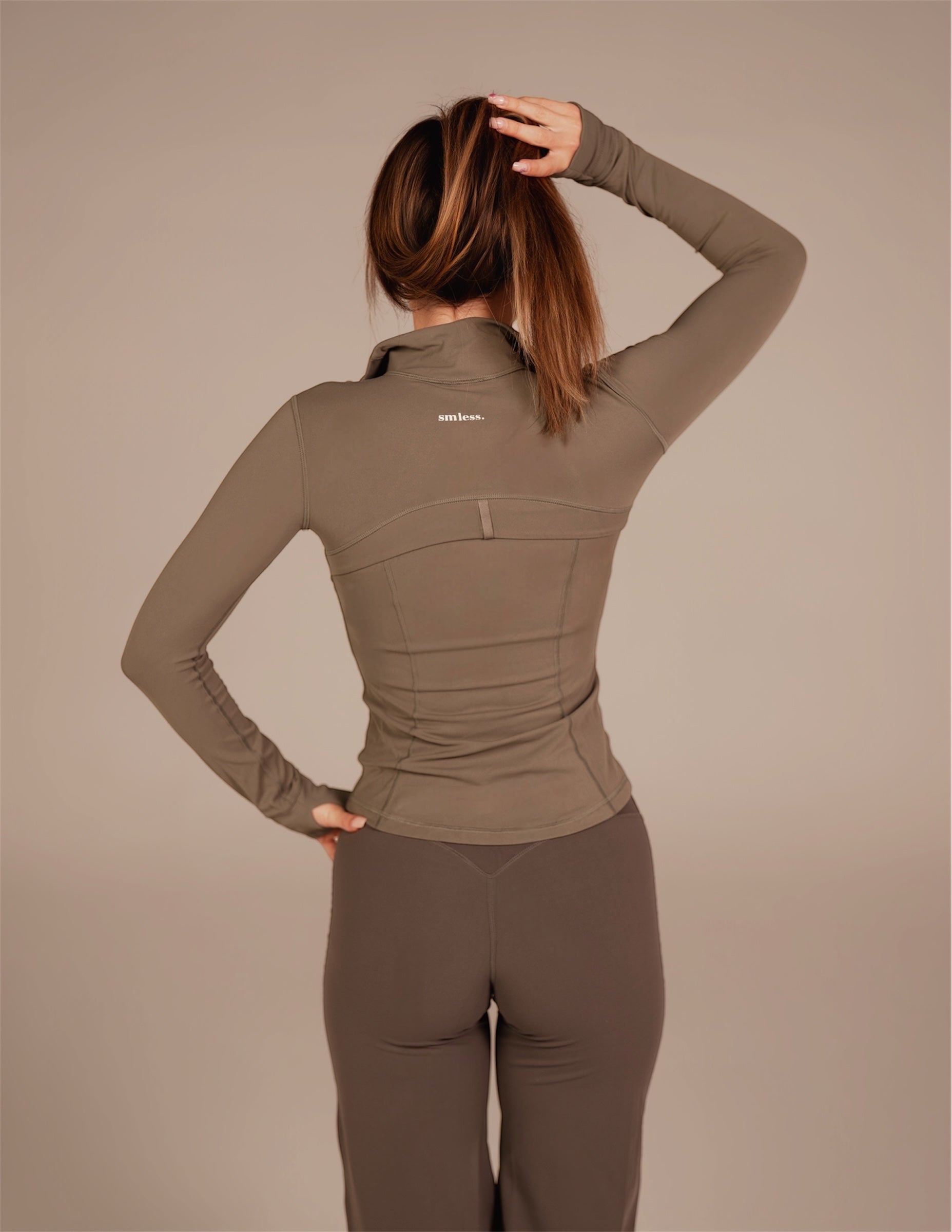 Premium 'Waist Sinching' Zip Jacket - Ash