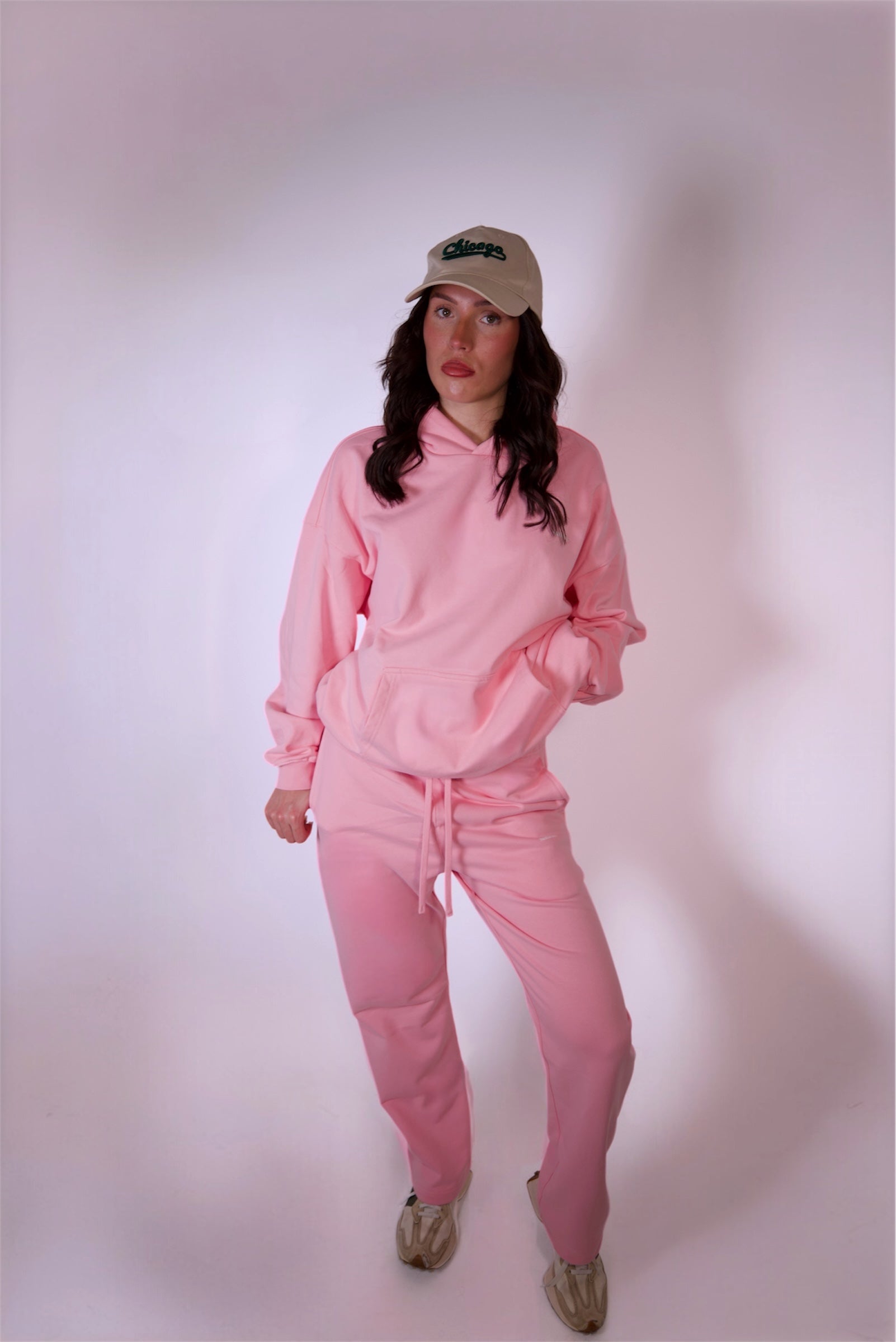 Oversized Boyfriend Hoodie - Pink