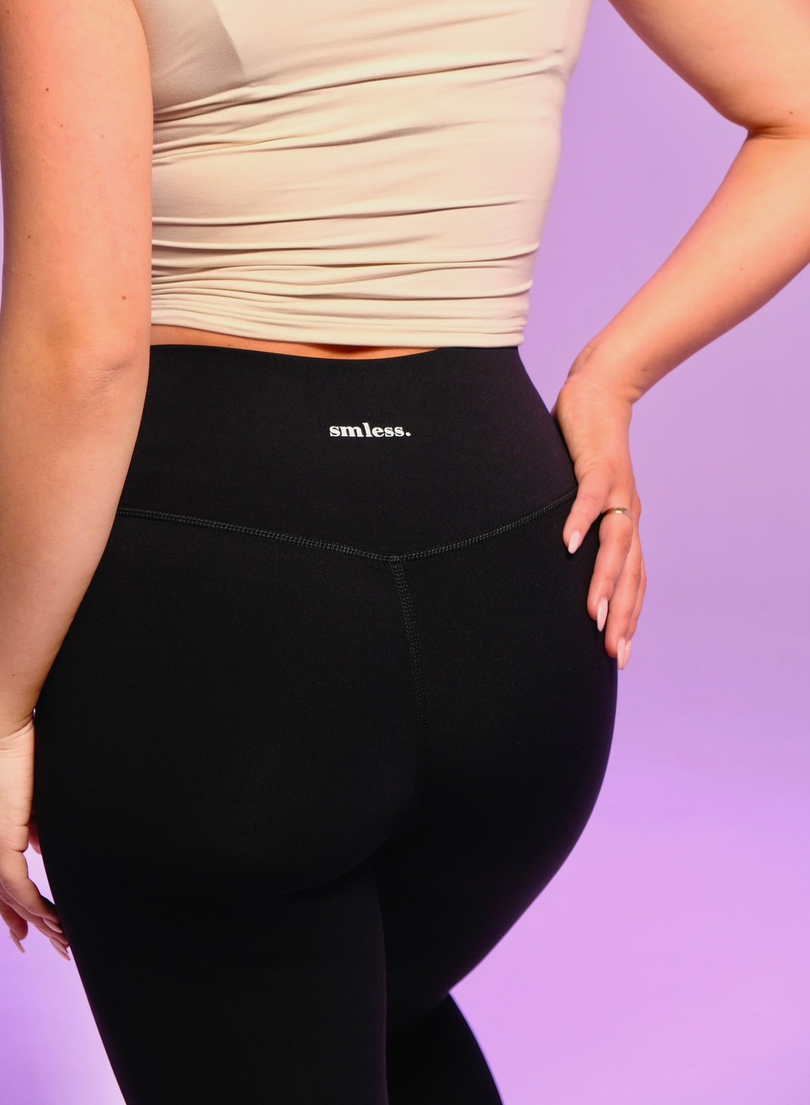 Seamless High Waisted Yoga Leggings - Black