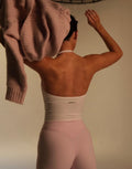 Seamless Adjustable Halter Neck Vest in White