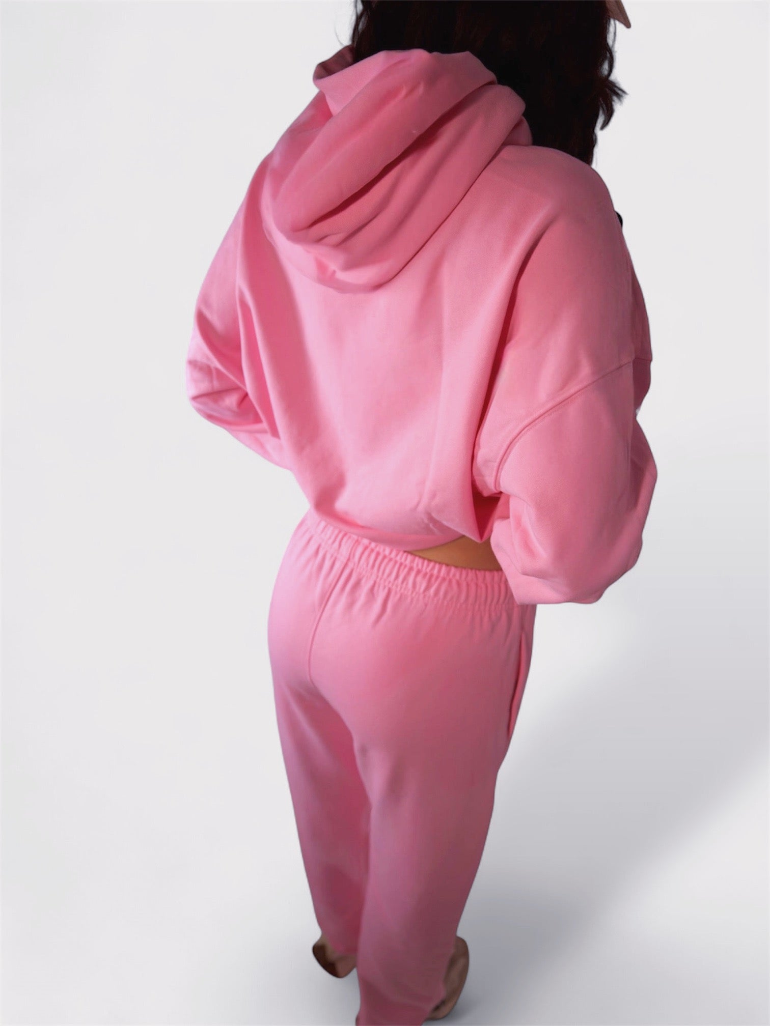 Oversized Boyfriend Hoodie - Pink